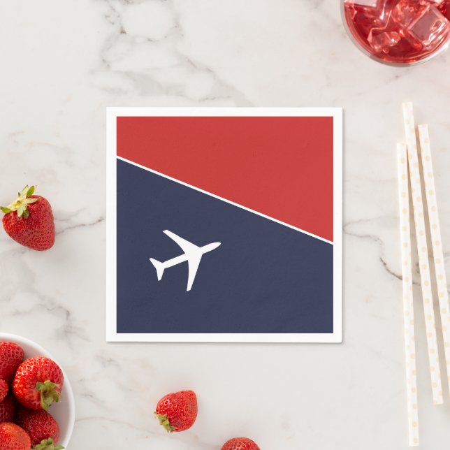 Funky White Flygplan-flygplanet Pilot Aviation Pappersservett (Insitu)