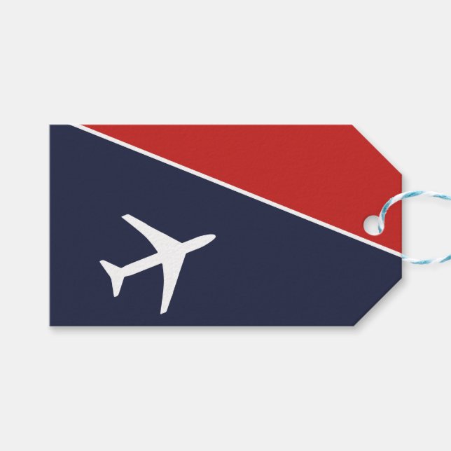 Funky White Flygplan-flygplanet Pilot Aviation Presentetikett (Framsidan (Horisontell))