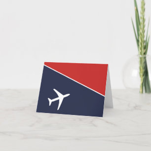 Funky White Flygplan-flygplanet Pilot Aviation Tack Kort
