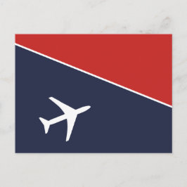 Funky White Flygplan-flygplanet Pilot Aviation Vykort