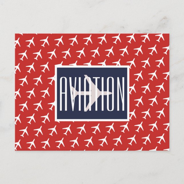 Funky White Flygplan Pilot Aviation Postcard Meddelande Vykort (Framsida)