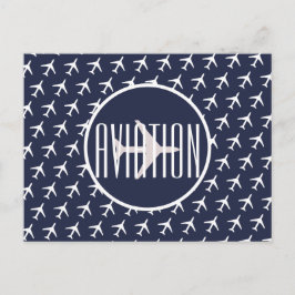 Funky White Flygplan Pilot Aviation Postcard Meddelande Vykort