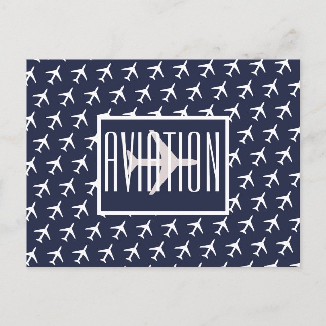 Funky White Flygplan Pilot Aviation Postcard Meddelande Vykort (Framsida)