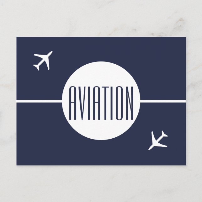 Funky White Flygplan Pilot Aviation Postcard Meddelande Vykort (Framsida)