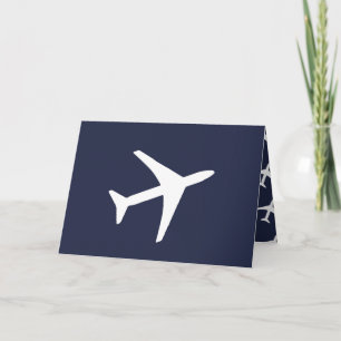 Funky White Flygplan Pilot för flyghälsning Kort