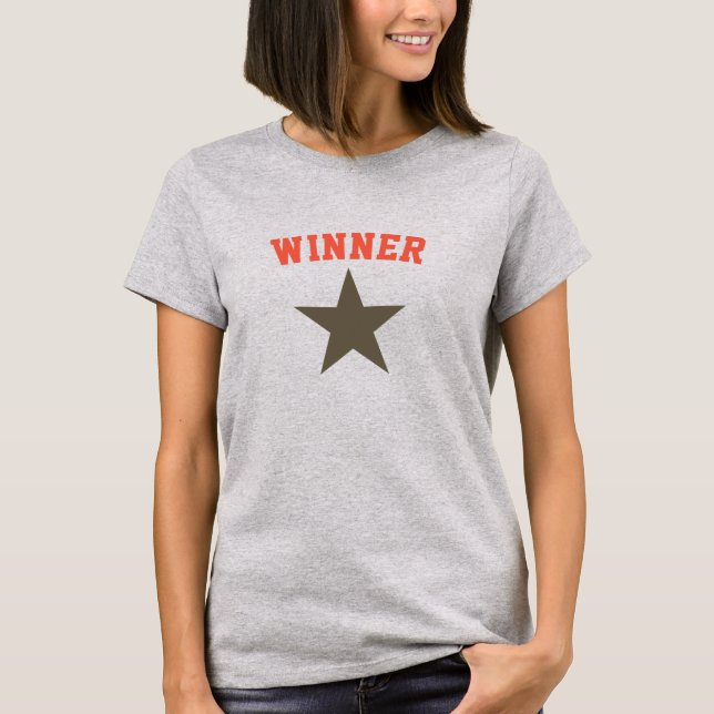 Funky Winner Star/Superstar NB-portar överst Tee Shirt (Framsida)