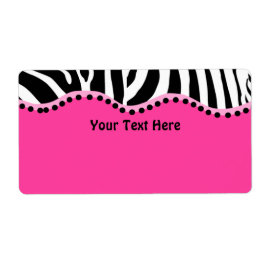 Funky Zebra Avery-etikett Fraktsedel