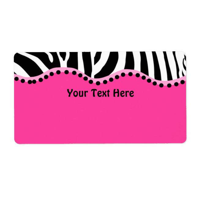 Funky Zebra Avery-etikett Fraktsedel (Framsidan)