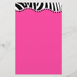 Funky Zebra Stationery Brevpapper