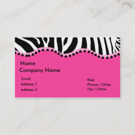 Funky Zebra Visitenkort Visitkort