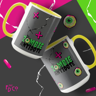 Funky Zombie Antidote XOXO för Kärlek av kaffe Mugg