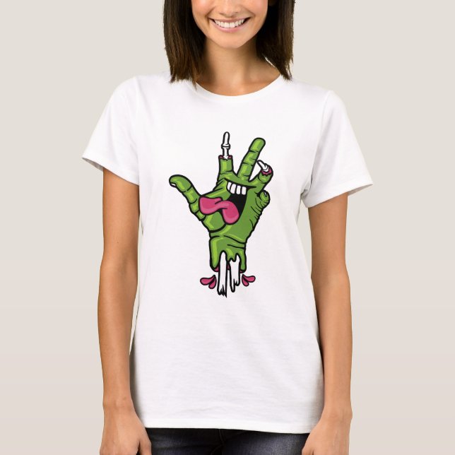 Funky Zombie Fredstecken Tee (Framsida)