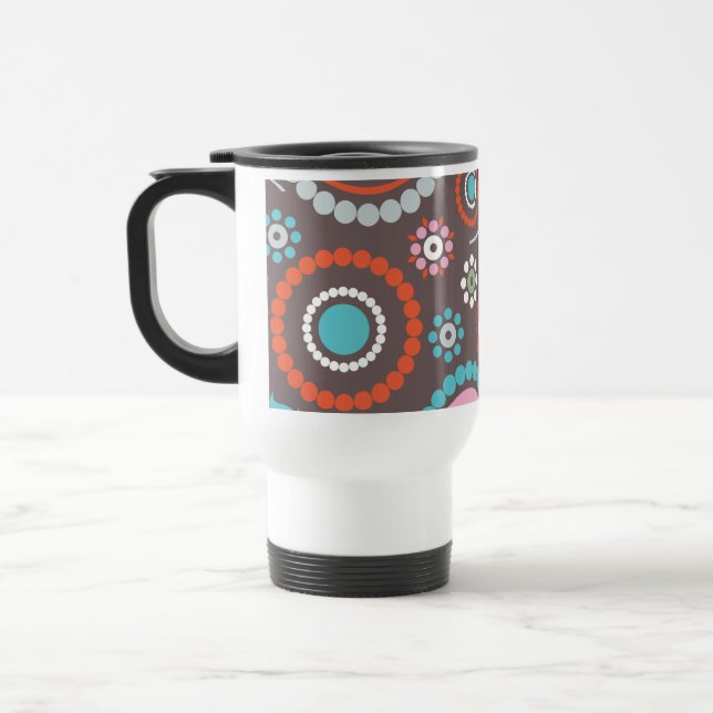 Funkyn blommar Retro Patter Resemugg (Vänster)