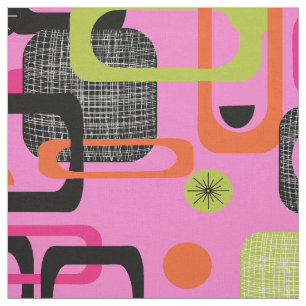 Funkyn Geometric Mönster i det moderna medelårhund Tyg