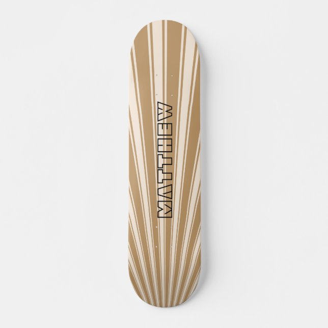 FUNKYN MÖNSTER i RANDEN FÄRG Skateboard Bräda 20,5 Cm (Framsida)