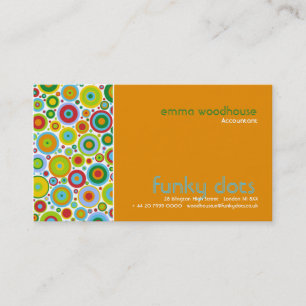 Funkyn pricker orangen visitkort