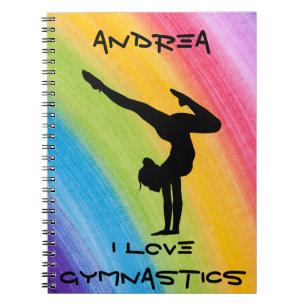 Funkyn Sketch för Gymnastics Handstand Rainbow Anteckningsbok