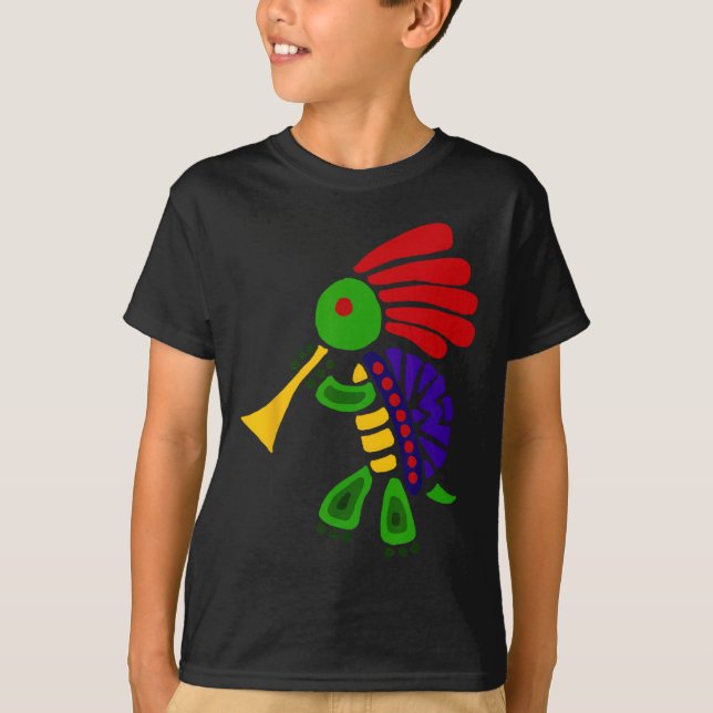 Funkyn Turtle Dancing Kokopelli T Shirt (Framsida)