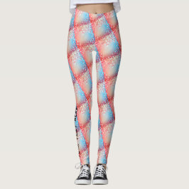 Funkyn Y2K Yoga, Abstrakt, hjärtform Leggings