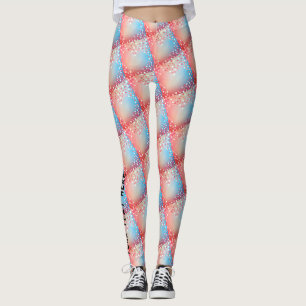 Funkyn Y2K Yoga, Abstrakt, hjärtform Leggings