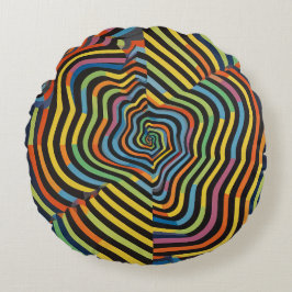 Funkyns Abstrakt Rund Kudde