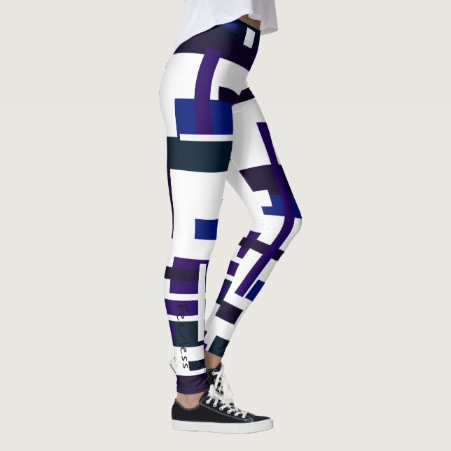 Funkyns geometriska Abstrakt Art Fearless Leggings (Höger)