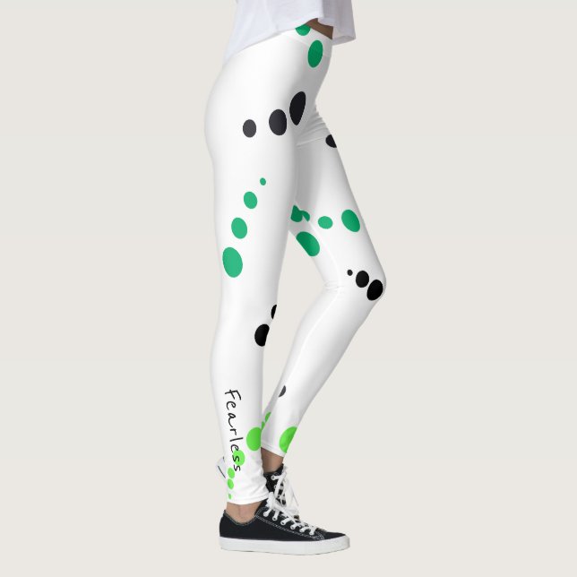 Funkyns geometriska Abstrakt Art Fearless Leggings (Höger)