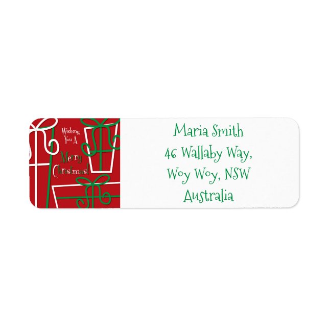 Funkyns presentlåda returadress etikett (Framsidan)