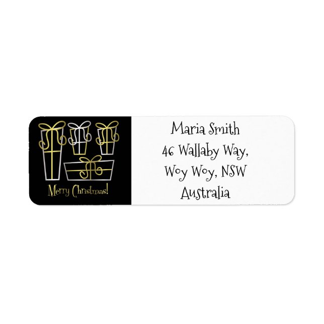 Funkyns presentlåda returadress etikett (Framsidan)