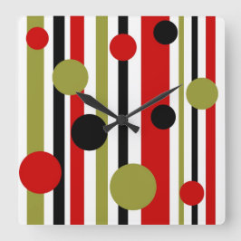 Funkyns rand- och punktklocka fyrkantig klocka