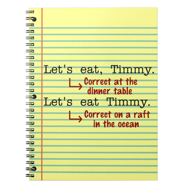 Funn interpunktion Grammar Anteckningsbok Med Spiral (Framsidan)