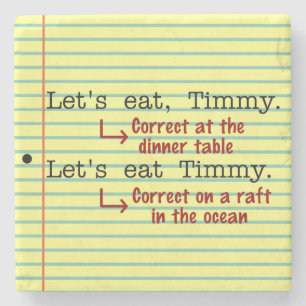 Funn interpunktion Grammar Underlägg Sten