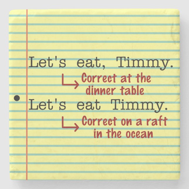 Funn interpunktion Grammar Underlägg Sten (Framsidan)