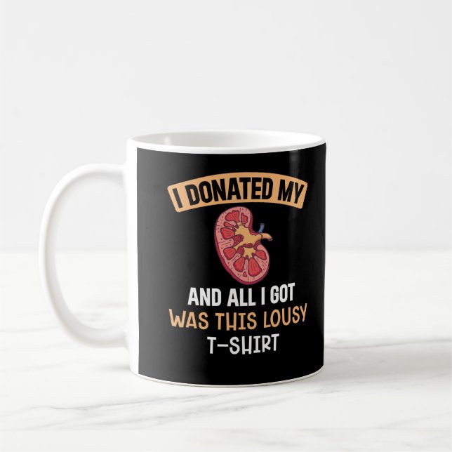 Funn Kidney Transplant Organs Humor Kaffemugg (Vänster)