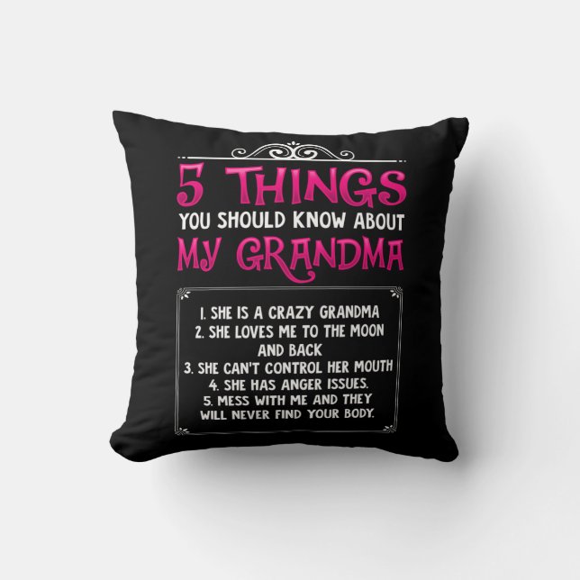 Funna Barnbarn Grandchildren Best Grandma Kudde (Framsida)