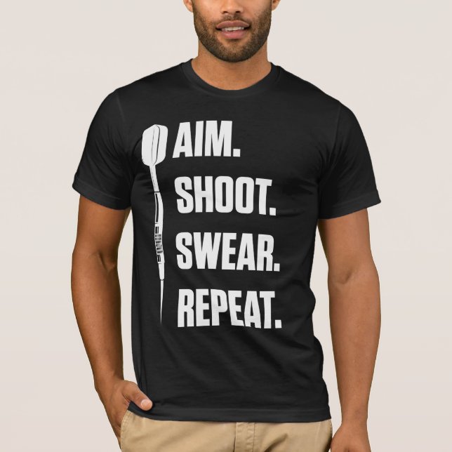 Funna Dartboard-Roligt - Hobby Dart-uppspelning T Shirt (Framsida)