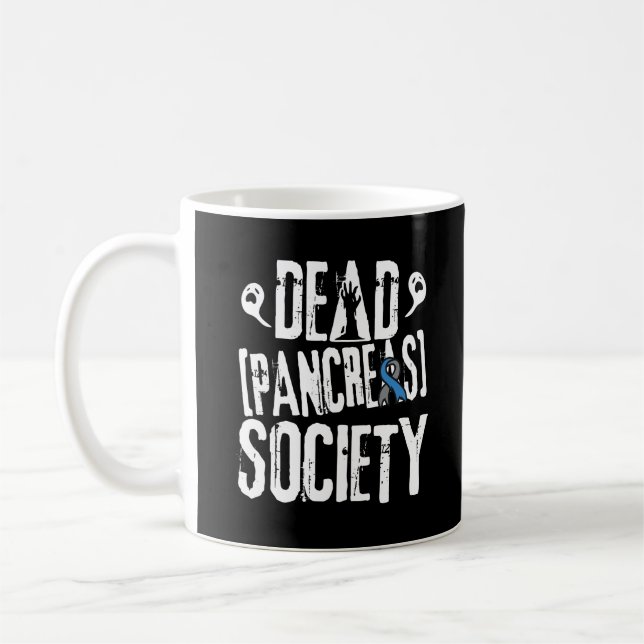 Funna Diabetes Diabetic Dead Pancreas Gift typ 1 Kaffemugg (Vänster)