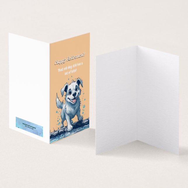 Funna Grattisar för Lycklig Pension-kort Kort (In- och utsida)