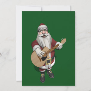 Funna Jultomten spelar exakt gitarr Julkort