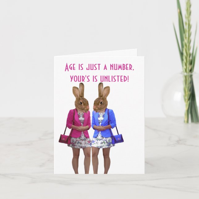 Funna kvinnor åldras med födelsedagskort kort (Framsida)