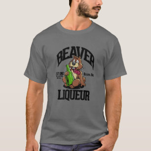 FUNNE BEAVER LIKVOR FÖRE LIKVEUNARDRIFT HUMOR T SHIRT