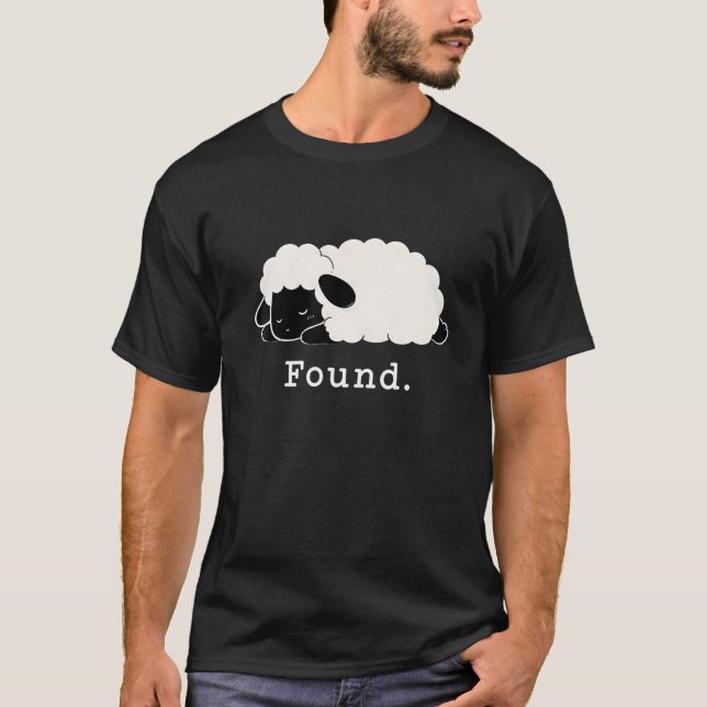 Funnen av nåd Psalm 23 Får T Shirt (Framsida)