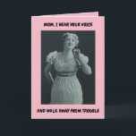 FUNNERA VINTAGE FÖR MAMMA FRÅN TEENAGE DAUGHTER RO KORT<br><div class="desc">Ge din Mamma får en hoppfull gåva på hennes födelsedag... Det här "Jag hör din röst"-kortet kommer att ge henne en chans samtidigt som hon får veta att hennes instruktioner och böner inte har varit förgäves. perfekt till Mamma från ett tonåringsljus, ett avkommat barn, en ung människa som kämpar med...</div>