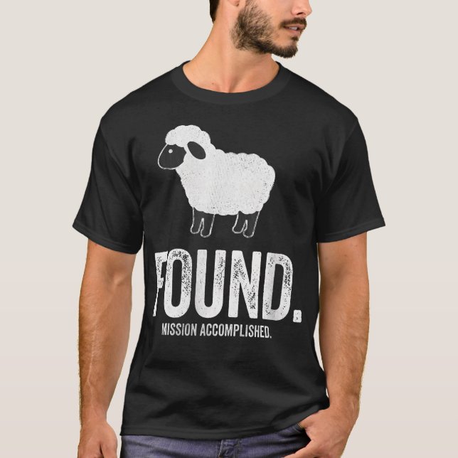 Funnet minimalist får kristen psalm 23 lamm t shirt (Framsida)