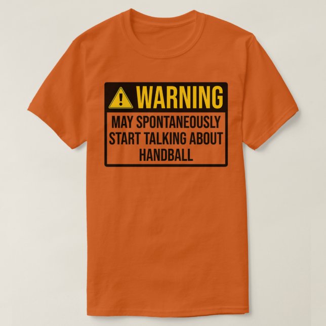 Funnig handbollsvarning t shirt (Design framsida)