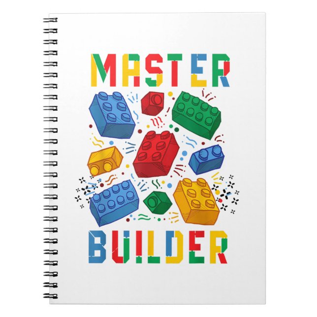 Funniga block Bygger Master Builder Anteckningsbok (Framsidan)