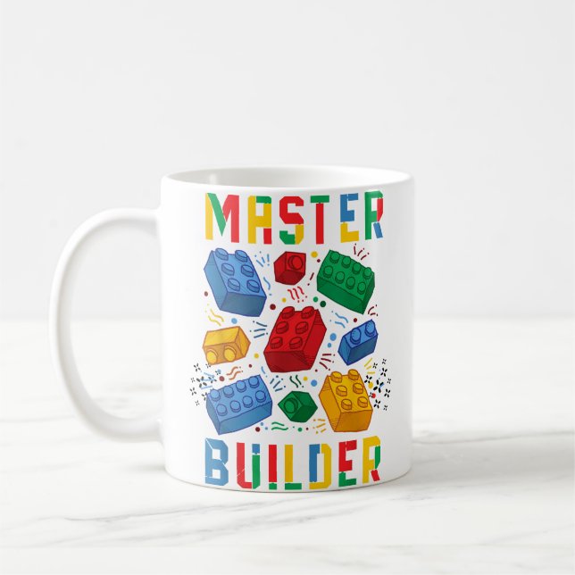 Funniga block Bygger Master Builder Kaffemugg (Vänster)