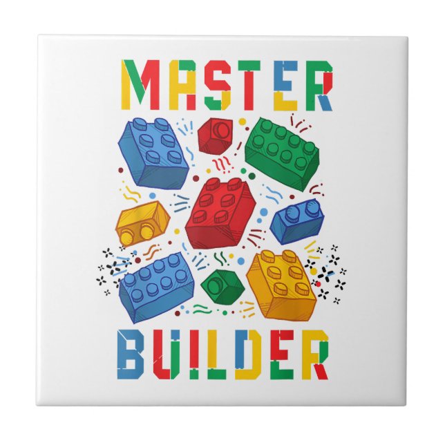 Funniga block Bygger Master Builder Kakelplatta (Framsidan)
