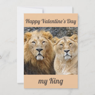 Funnigt kort för valentineser i lejon