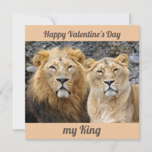 Funnigt kort för valentineser i lejon